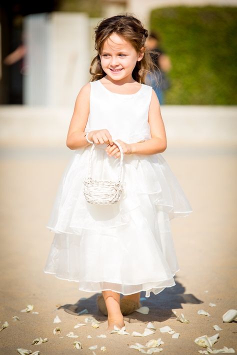 Flower Girl Los Angeles beach wedding Los Angeles Beach, Wedding Flower Girls, Los Angeles Beaches, Beach Wedding Flowers, Wedding Flower Girl, Flower Girls, Wedding Flower, My Dream Wedding, Girl Dresses