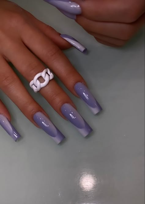 Optical Illusion Nails, Purple And White Nails, Illusion Nails, Nice Nail Designs, Nails Wallpaper, Spring Nails 2023 Gel, Fox Nails, Y2k Nail, Acrylic Nail Shapes