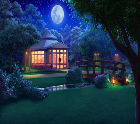 EXT. PARK NIGHT MED #EpisodeInteractive #Episode Size 1280 X 1136 #EpisodeOurCrazyLoveLife Gacha Backgrounds Outside, Photographie Indie, Episode Interactive Backgrounds, Anime Places, Episode Backgrounds, Night Background, Scenery Background, Night Garden, Anime Backgrounds Wallpapers