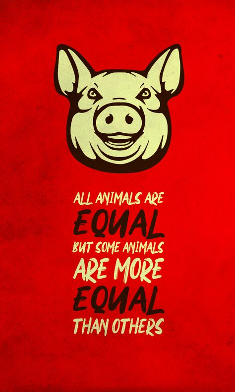 Animal Farm Art George Orwell, Animal Farm George Orwell Art, Animal Farm George Orwell Illustration, Animal Farm George Orwell Aesthetic, Animal Farm Poster, George Orwell Animal Farm, Animal Farm Quotes, Animal Farm Book, Communist Manifesto