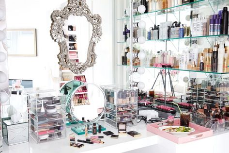 Beauty Vanity: Lisa Vanderpump Gets Real - Lisa Vanderpump on Botox, Fillers and Favorite Beauty Products Lisa Vanderpump House, Closet Makeup Vanity, Vanity Makeup Rooms, Makeup Vanity Lighting, Beauty Vanity, Ikea Alex, Lisa Vanderpump, Real Housewives Of Beverly Hills, Diy Vanity