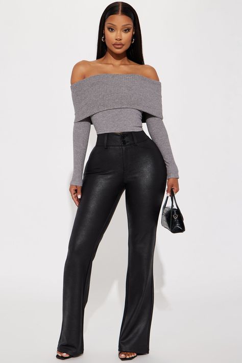 Black flare pants