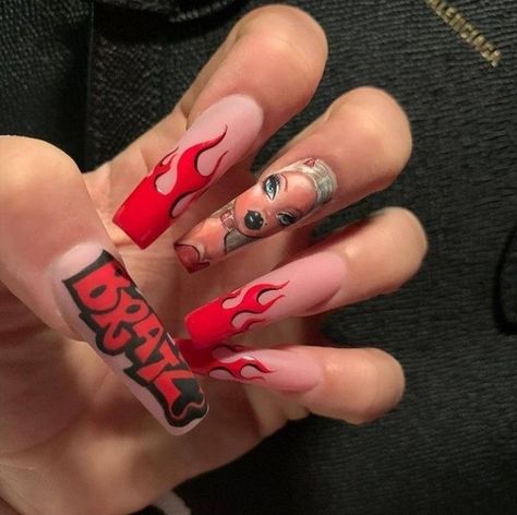 Long Acrylic Nail Designs, Drip Nails, Edgy Nails, Smink Inspiration, Grunge Nails, Glow Nails, Long Acrylic Nails Coffin, Exotic Nails, Acrylic Nails Coffin Pink