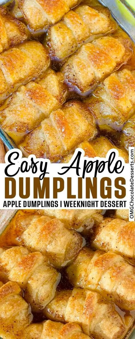 Easy Apple Dumplings, Apple Dumpling Recipe, Apple Dumpling, Apples And Cinnamon, Apple Recipes Easy, Apple Dumplings, Apple Dessert Recipes, Crescent Roll Recipes, Dumpling Recipe