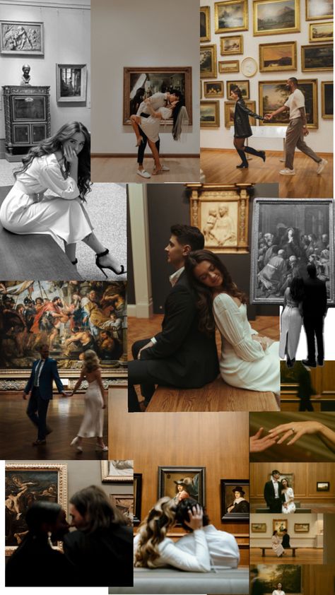 Art Museum Vibes Art Museum Photoshoot, Museum Vibes, Museum Photoshoot, Art Museum Wedding, Museum Photography, Couple Engagement Pictures, Engagement Inspo, Museum Wedding, Engagement Photo Ideas