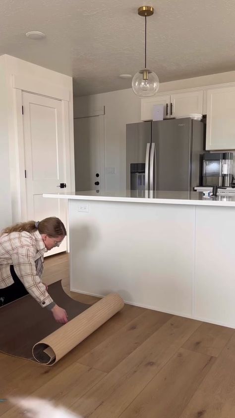 I really wanted to break up all the white in this kitchen, and I think... | pole wrap | TikTok Wood Pole Wrap, Kitchen Tiktok, Sit With It, Pole Wrap, Color Tone, Wood Color, Colour Tone, Wood Colors, Diy Design