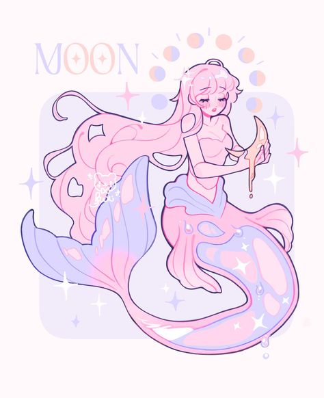 Mermaid Aesthetic Drawing, Pretty Mermaid Art, Mermaid Oc Drawing, Mermaid Tail Designs Drawing, Mermaid Ears Drawing, Aesthetic Mermaid Drawing, Mermaid Oc Design, Siren Ears Drawing, Mermaid Aesthetic Art