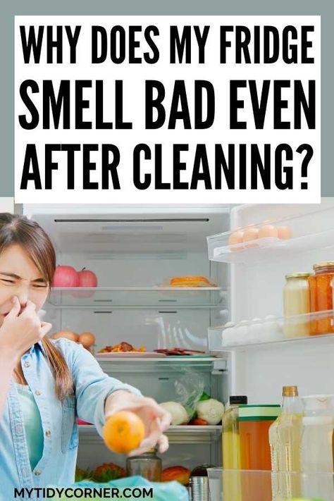 Wondering why your fridge smells bad even after cleaning? Find out the reasons why and learn how to get bad smells out of fridge. Clean Out Fridge, Clean Fridge Hacks, Stinky Fridge Remedies, Refrigerator Cleaning Hacks, Deep Clean Fridge, How To Get Smell Out Of Refrigerator, Fridge Smell Tips, Smelly Refrigerator, How To Get Rid Of Sour Smell In Towels