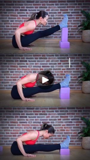 L Sit, Yoga Blocks Exercises, Block Yoga, Exercise Moves, 100k Views, Yoga Tutorial, Yoga Techniques, Core Work, Yoga Moves