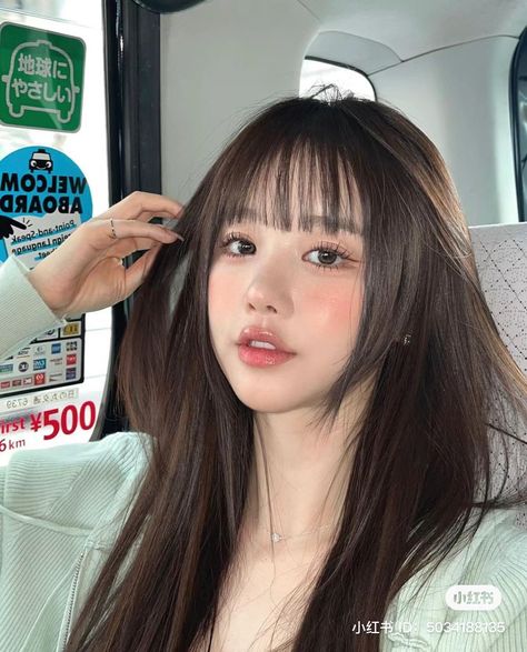 Korean Hairstyle With Bangs, Korean Bangs Hairstyle, Korean Bangs, Hairstyle With Bangs, Korean Short Hair, Ethereal Makeup, Shot Hair Styles, Long Hair With Bangs, Korean Fashion Women