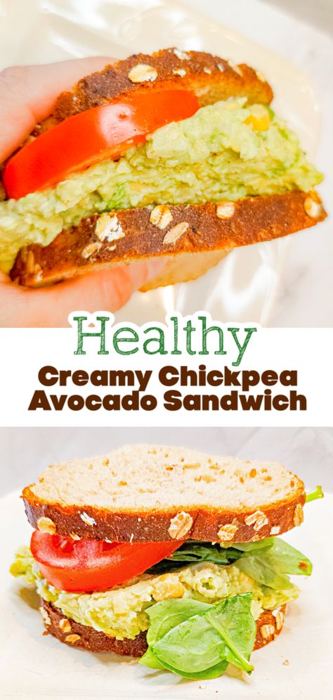 Looking for the perfect Chickpea and Avocado Salad Sandwich that’s not only creamy but packed with healthy nutrients? This delicious vegan lunch recipe comes together in just 10 minutes and is full of plant-based protein, healthy fats, and flavor. Avocado Salad Sandwich, Chickpea And Avocado Salad, Chickpea And Avocado, Chickpea Avocado Salad, Vegan Lunch Recipe, Avocado Sandwich Recipes, Creamy Chickpea, Chickpea Avocado, High Protein Vegetarian Recipes