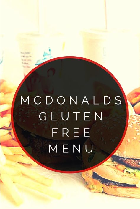 Gluten Free Fast Food, Gluten Free List, Menu Sans Gluten, Gluten Free Info, Free Diet Plans, Gluten Allergy, Going Gluten Free, Gluten Free Restaurants, Gluten Free Menu