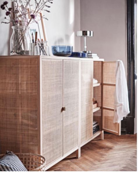 Can you believe this cute little rattan cabinet is from ikea? 💕I'm kind of in love and trying to find a way to incorporate this into my new… Ikea Bedroom Design, Stockholm 2017, Affordable Desk, Interior Ikea, Design Ložnic, Ikea Stockholm, Ikea New, Kitchen Ikea, Ikea Catalog