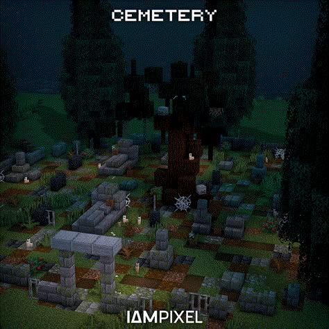 Minecraft Halloween Ideas, Minecraft Castle Designs, Minecraft Kingdom, Old Cemetery, Minecraft Structures, Minecraft House Plans, Minecraft Cottage, Cool Minecraft Creations, Minecraft Castle