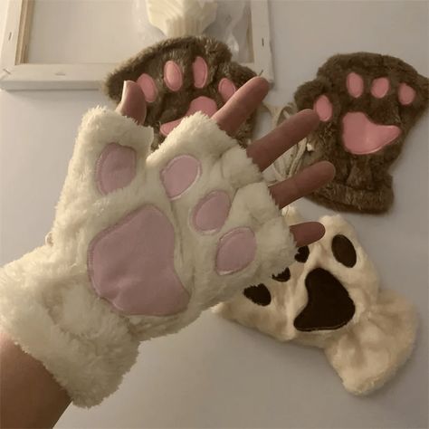 Faster shipping. Better service Cat Gloves, Cat Ear Hair, Claw Gloves, Paw Gloves, The Mitten, Gloves Fashion, Cat Paw Print, Cold Weather Gloves, Lovely Cat