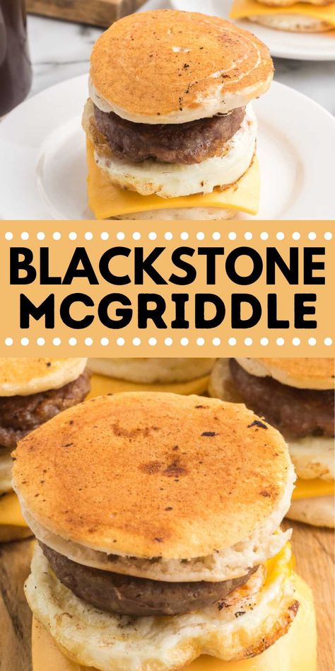 Mcgriddle On Blackstone, Blackstone Mcgriddle, Blackstone Pork Recipes, Blackstone Breakfast Sandwich, Things To Make On Blackstone Griddle, Electric Blackstone Recipes, Blackstone Eggs, Blackstone Lunch Ideas, Blackstone Grill Recipes Breakfast