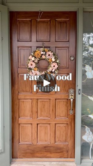 Painting Fiberglass Door, Painting Front Door Diy, Refurbed Furniture, Fromt Doors, Exterior Garage Door, Faux Wood Paint, Faux Wood Garage Door, Garage Door Paint, Still Hoping