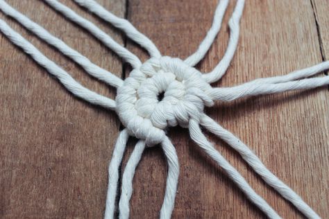 How to Make Macrame Coasters | Macra-Made Macrame Coaster Patterns Free, Macrame Car Coasters Diy, Coaster Macrame, Snowflake Diy, Macrame Hangers, Color Macrame, Macrame Coasters, Macrame Jewelry Tutorial, Half Hitch Knot