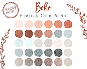 Procreate Palette, Boho Colors, Procreate Color Palette, Red Tone, Red Colour Palette, Hex Codes, Blue Colour Palette, Procreate App, Styl Boho