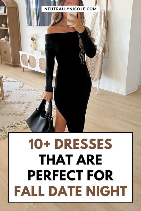 fall date night dress, fall date night outfits for women Dinner Date Outfit Fall, Fall Dinner Date Outfit, Date Night Outfit Dress, Dinner Date Night Outfit, Classy Date Night Outfit, Date Outfit Fall, Fall Date Night Outfit, Date Night Outfit Romantic, Drinks Outfits