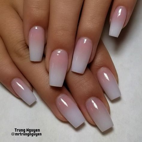 French Fade, Ombre Acrylic, Unghie Sfumate, Ombre Acrylic Nails, Purple Nail, White Ombre, Nail Art Wedding, Nagel Inspo, Pink Nail