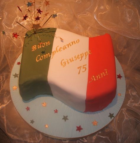 Italian Flag Cake Designs | Birthday Cakes Gallery Italian Themed Birthday Cake, Italy Themed Cake, Italian Cake Design, Italian Flag Cookies, Italian Paradise Cake, Italian Flag Cake, Italian Flag Tattoo For Men, Italian Birthday, Birthday Cupcakes Boy