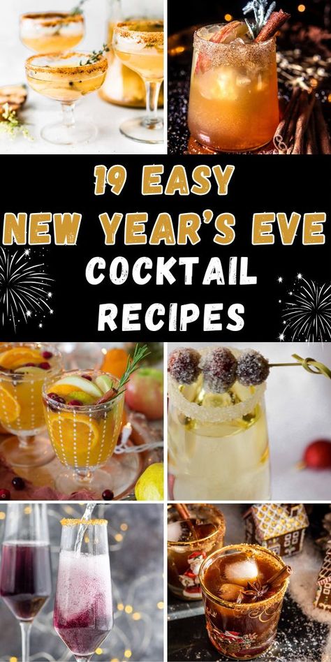 19 Cocktails for New Years Eve Party and 6 photos of different new years eve party cocktails New Years Drinks For A Crowd, New Years Eve Beverages, New Year’s Eve Martini Ideas, New Year’s Eve Shot Ideas, New Year’s Eve Party Drink Ideas, Personality Cocktails, New Years Mixed Drinks Alcoholic, New Years Eve Pudding Shots, Pretty Mixed Drinks