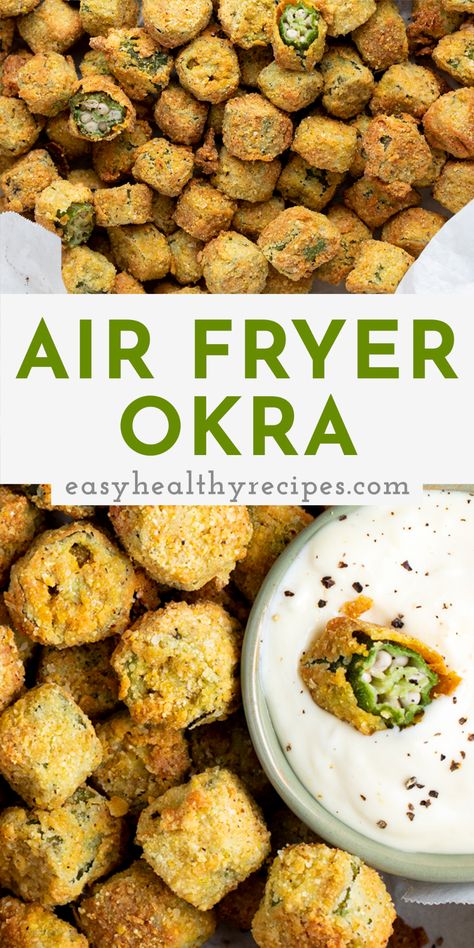 Air Fryer Okra, Napolitana Sauce, Frozen Okra, Healthy Crunchy Snacks, Crispy Polenta, Fried Okra, Okra Recipes, Air Fried Food, Air Fryer Oven Recipes