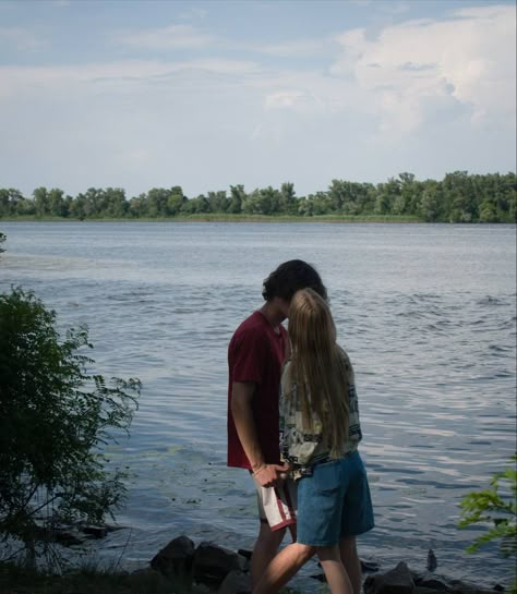 Long Time Relationship, Lovers In A Field Aesthetic, Summer Camp Aesthetic Couple, Lake Couple, Couple Countryside Aesthetic, Couple In The Water Aesthetic, Alex G Summer Aesthetic, Alex G Aesthetic, Alex G Summer