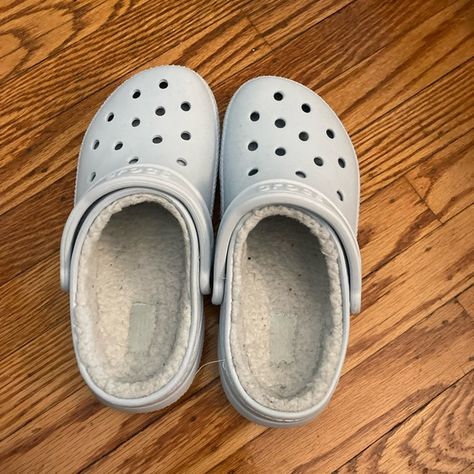 Light Blue Crocs with Fur Inside Crocs With Fur Inside, Fluffy Crocs, Light Blue Crocs, Crocs With Fur, Blue Crocs, Crocs Shoes, Baby Blue, Light Blue, Shop My Closet