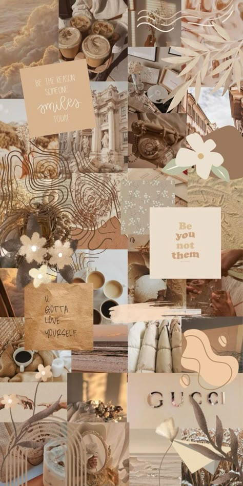 Beige Collage Aesthetic, Collage Aesthetic Wallpaper, Beige Collage, College Wallpaper, Classy Wallpaper, Cute Background, Cute Images For Wallpaper, Cute Summer Wallpapers, Iphone Wallpaper Classy