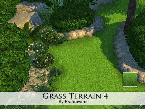 Pralinesims' Grass Terrain 4 Grass Cc Sims 4, Sims 4 Grass Terrain, Sims 4 Cc Floors Outdoor, Sims 4 Grass Floor Cc, Sims 4 Terrain Cc, Sims4 Furniture, Sand Floor, Grass Roof, Grass Rug