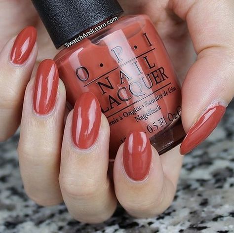 Winter Orange Nails, Opi Burnt Orange Nail Polish, Burnt Red Nails, Opi Washington Dc Collection, Nails Board, Nail Therapy, Dc Collection, Opi Colors, Opi Nail Colors