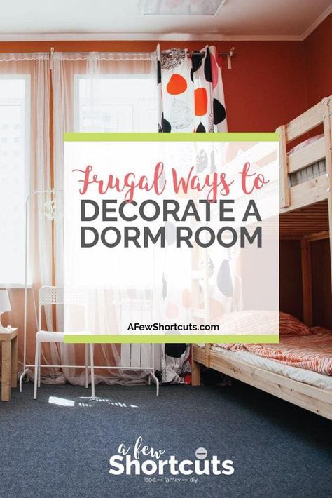 Have a new dorm room or apartment to furnish, but your budget is next to nothing?! Check out these 7 Frugal Ways to Decorate a Dorm Room. #dorm #tips #frugal #Decor Decorate Dorm, Dorm Tips, Dorm Room Headboards, 1960s Home Remodel, Home Decor Eclectic, Frugal Decor, Small House Exteriors, Dorm Room Hacks, Dorm Room Ideas