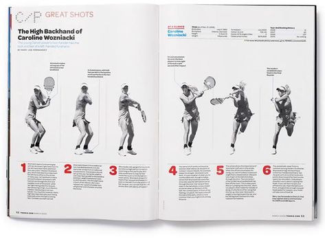 Tennis Newspaper Inspiration, Tennis Magazine, Magazine Front Cover, Editorial Design Layout, Page Layout Design, Sports Magazine, Data Design, Graphic Design Books, Typography Layout