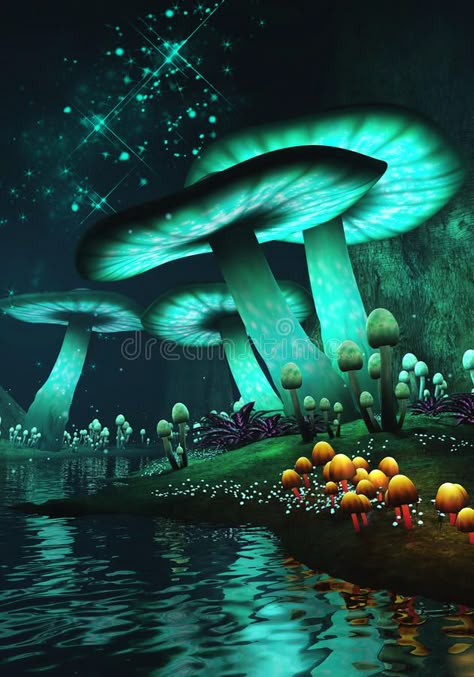 Fantasy mushrooms. 3D rendered image of glow in the dark fantasy mushrooms , #AFF, #rendered, #mushrooms, #Fantasy, #image, #fantasy #ad Desktop Wallpapers Dark, Evil Wallpapers, Wallpapers Dark, Glowing Mushrooms, Elves Fantasy, Fantasy Art Dolls, Final Fantasy Art, Fantasy Forest, Fantasy Places