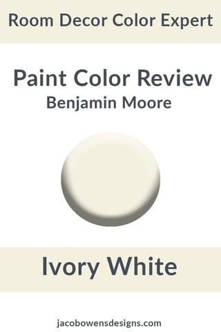 Benjamin Moore Ivory White Color Review by Jacob Owens Benjamin Moore Ivory White 925, Benjamin Moore Ivory White Walls, Ivory White Benjamin Moore, Ivory Paint Colors For Walls, Ivory White Paint, Benjamin Moore Ivory White, Paint Porch, Ivory Paint Color, Sherwin Williams Dover White