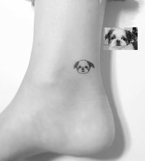 Shih Tzu tattoo cute Shih Tzu Minimalist Tattoo, Shin Tzu Tattoo, Shih Tzu Tattoos, Shihtzu Tattoos Minimalist, Shih Tzu Ears Tattoo, Shih Tzu Outline Tattoo, Shitzu Tattoo Outline, Ezio Tattoo, Shitzu Tattoos