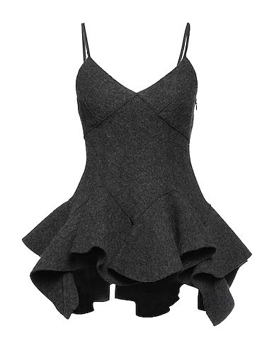 grey black peplum top; yoox Chrome Hearts Top, Givenchy Top, Dress Reference, Black Peplum Top, Evening Tops, Clothing Details, Givenchy Women, Deep Neckline, Chrome Hearts