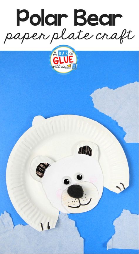 Winter Art Projects For Kids, Easy Winter Crafts, Polar Bear Craft, Bear Craft, Globe Crafts, Winter Art Projects, Art Projects For Kids, Cute Polar Bear, Easy Art Projects