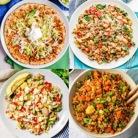 This meals for one round-up includes tons of ideas, tips and tricks as well as specific recipes to help make easy, delicious, healthy meals when cooking for one. Sweet Potato Snacks, Pork Carnitas Slow Cooker, Easy Main Dishes, Honey Garlic Chicken, Quick Weeknight Meals, Easy Meal Prep, Week Meal Plan, Family Friendly Meals, Quick Dinner