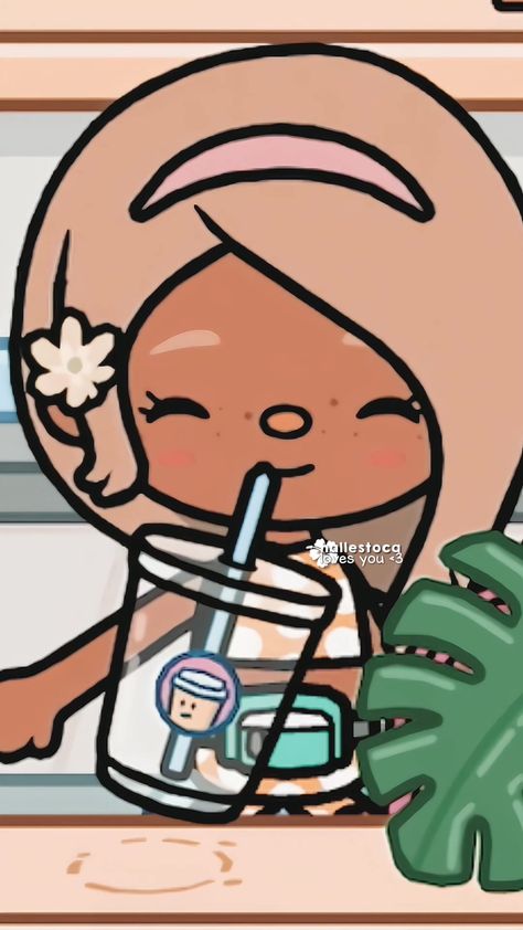 ៸៸ « 🏝️ 𝐇𝐀𝐋𝐋𝐄 ! ꒱꒱ ༉ (@hallestoca) | TikTok Starbucks In Toca Boca, Tocaboca Wallpapers, Boba Cartoon Aesthetic, Toca Aesthetic Characters, Toca Boca Aesthetic Pfp, Boba And Lola Sticker, Toca Characters, Toca Ideas, 30 Day Drawing Challenge