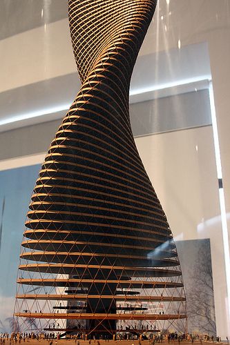 Spiral skyscraper, Conrad Roland, 1963/64 Skyscraper Model, Architectural Scale, German Architecture, Genius Loci, Tower Design, Parametric Architecture, Skyscraper Architecture, Arch Model, Parametric Design