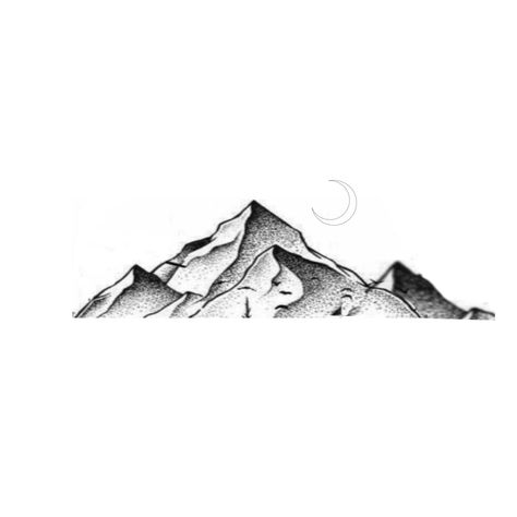 Mountains Simple Drawing, Mountain Background Tattoo, Mountain Band Tattoo Design, Mountain Patchwork Tattoo, Mountain Sketch Simple, Montenegro Tattoo, Tattoo Montagne, Mountain Sketches, Mountain Drawing Simple