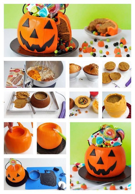 Halloween Pumpkin Cake, Surprise Cake, Pumpkin Spice Cake, Halloween Sweets, Salty Cake, Almond Cake, Spice Cake, Halloween Desserts, Almond Cakes