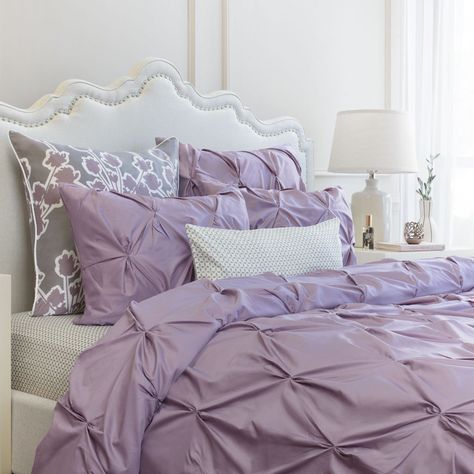 Purple bed covers