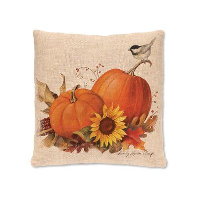 August Grove Waddell Pumpkin Pillow Cover Halloween Pillow Case, Thanksgiving Pillows, Sunflower Pillow, Fall Pillow Cover, Handmade Pillowcases, Pumpkin Pillows, Pumpkin Fall Decor, Embroidered Throw Pillows, Throw Pillow Styling