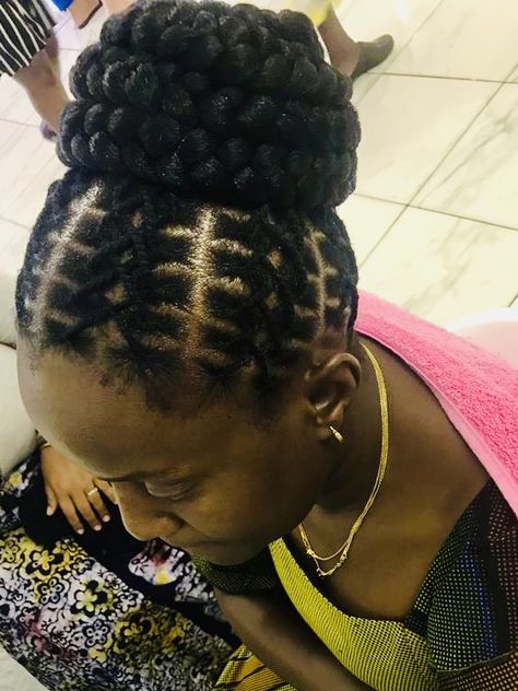 Mabhanzi Benny And Betty Hairstyle African, Magodi Mabhanzi Hairstyles, Threaded Braids, Mabhanzi Hairstyles With Brazilian Wool, Mabhanzi Hairstyles, Benny And Betty Hairstyle With Afro, Wool Thread Hairstyles, Wool Hairstyles African Hair, Thread Hairstyles