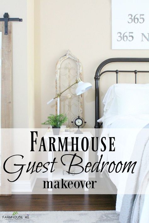 Guest Farmhouse Bedroom, Rustic Farmhouse Guest Bedroom, Modern Farmhouse Guest Room Ideas, White Bedroom Ideas Farmhouse, Farmhouse Guest Room Decor, Farmhouse Style Guest Bedroom, Modern Farmhouse Guest Bedroom Ideas, Guest Bedroom Ideas 2023, Guest Bedroom Black Furniture