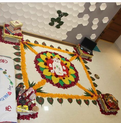 Chathi Decoration Room, Chathi Decoration Godadi, Baby Chatti Decorations, Chathi Decoration Room At Home, 6th Day Baby Decoration, 6athi Decoration, Chhathi Decoration For Baby At Home, Chhathi Decoration For Baby, Namkaran Decoration Ideas At Home